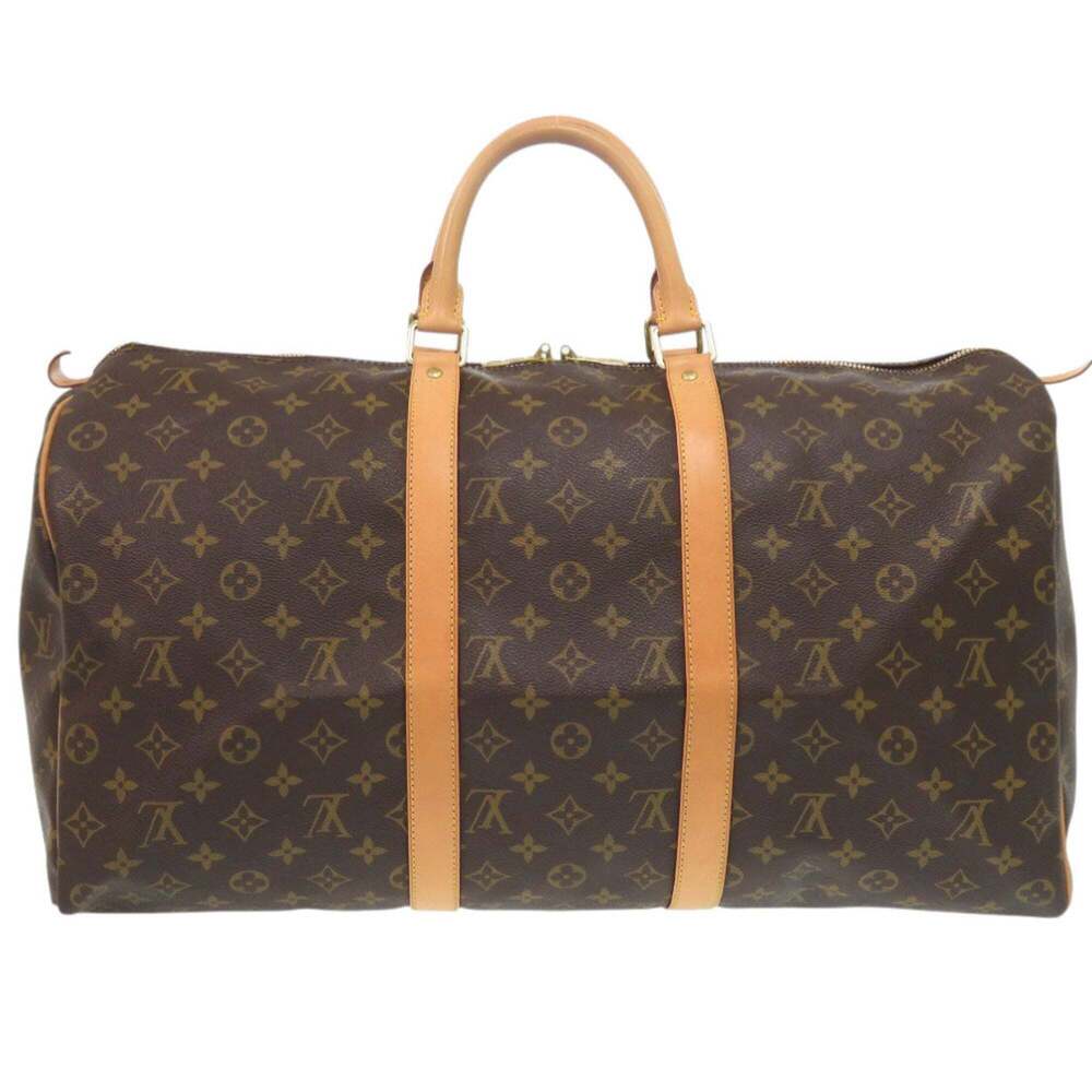 LOUIS VUITTON Authentic Brown Monogram Keepall 50 Boston Bag - Picture 2 of 10